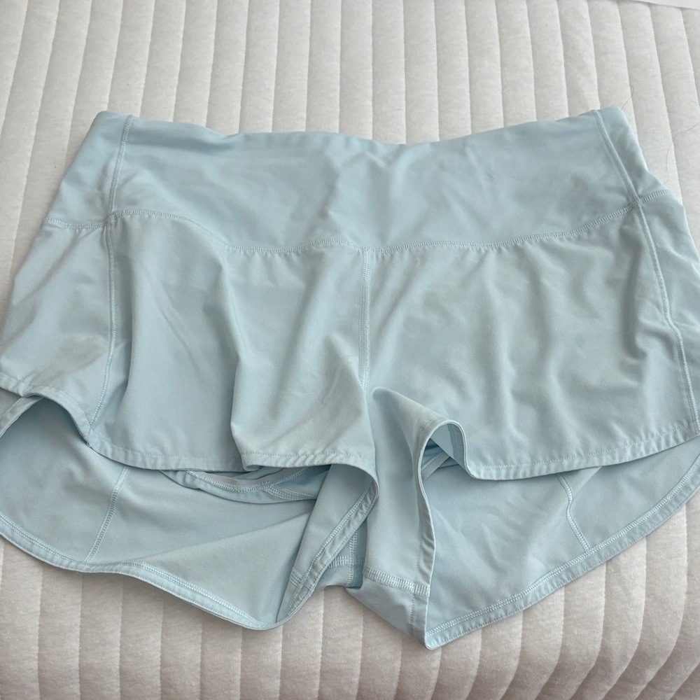 Light Blue Lulu Lemon Speed Women's Shorts